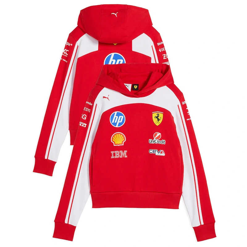 Womens Scuderia Ferrari 2026 Team Red Hooded Sweat