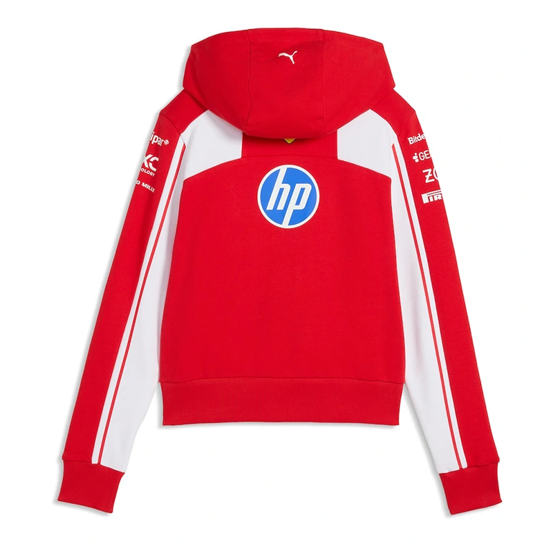 Womens Scuderia Ferrari 2026 Team Red Hooded Sweat - Image 3