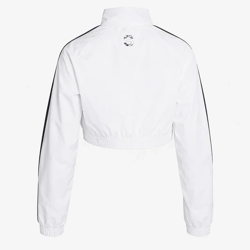 Women’s Teamgeist Adicolor Cropped Track White Jacket - Image 2