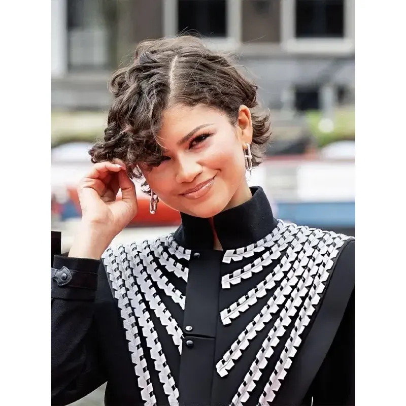 Zendaya Black Napoleon Jacket - Image 2
