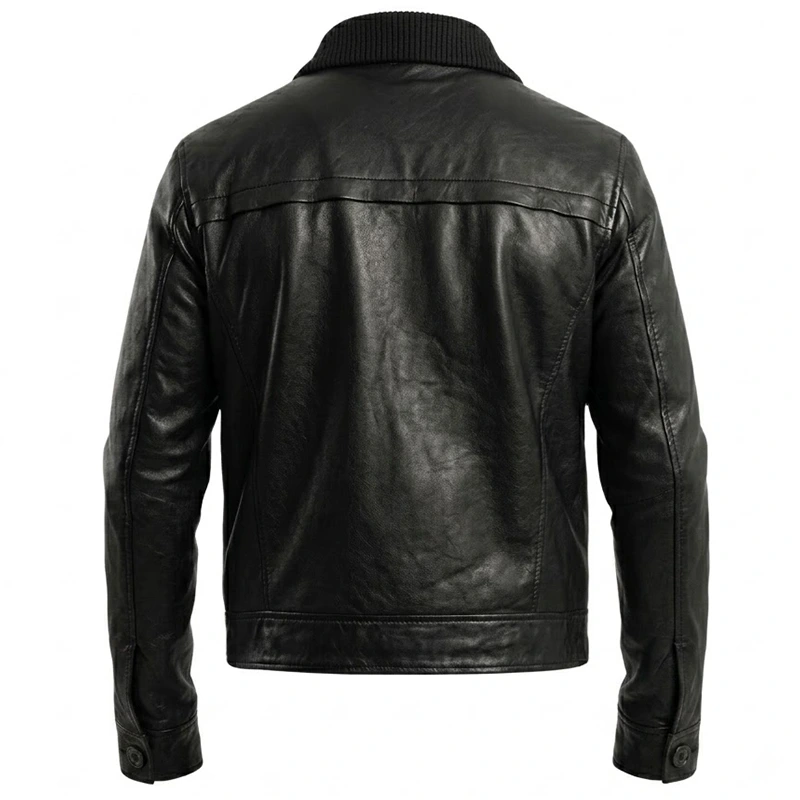 007 First Light James Bond Black Leather Jacket - Image 2