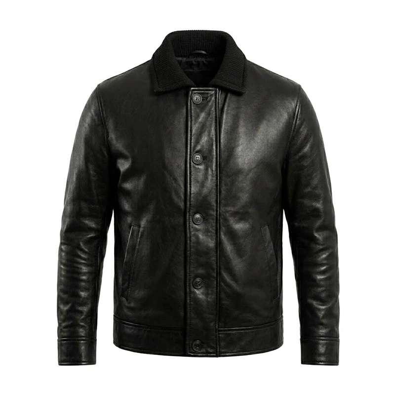 007 First Light James Bond Black Leather Jacket