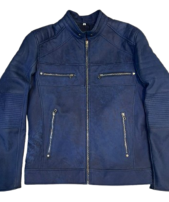 Men's Elite Cafe Racer Blue Jacket