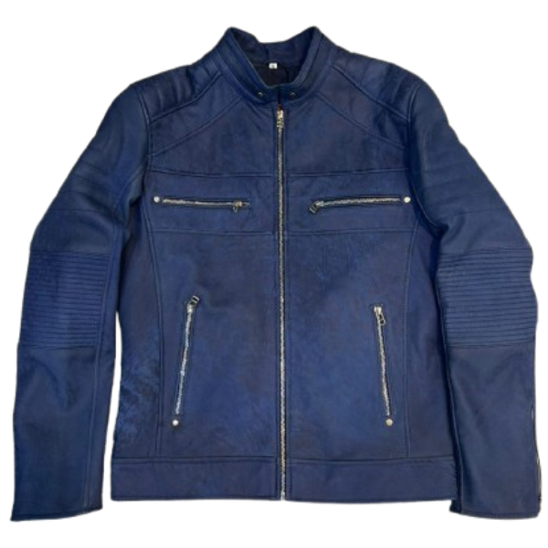 Men's Elite Cafe Racer Blue Jacket