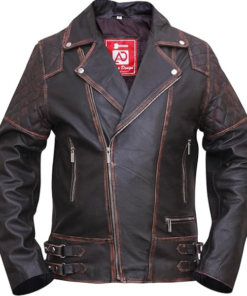 Men's Vintage Classic Biker Style Leather Jacket