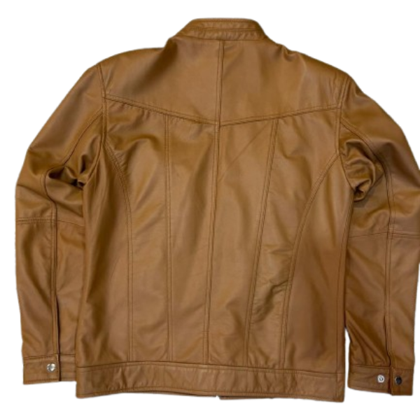 Men's J9 Distressed Leather Jacket - Image 2