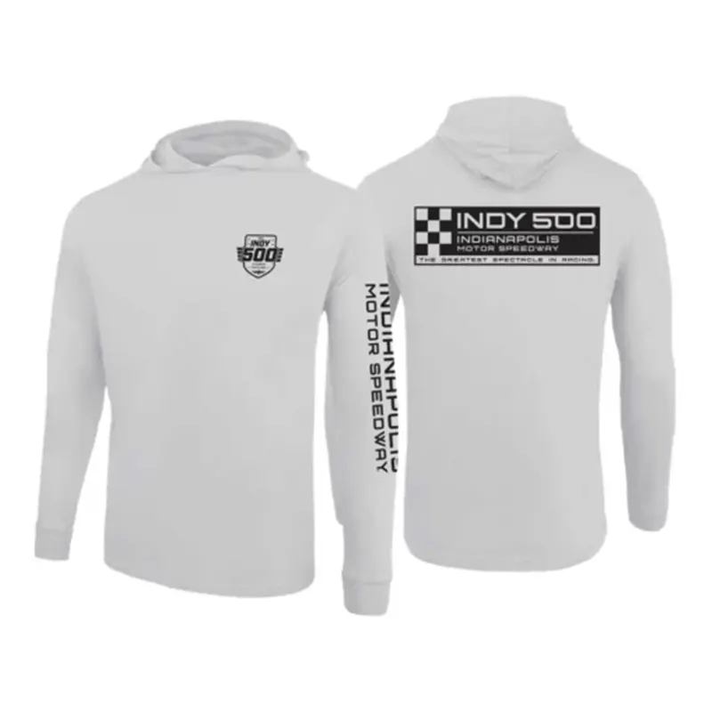 2026 Indy 500 Grey Pullover Hooded T-shirt - Image 3