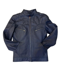 Men's Black J9 Distressed Leather Jacket