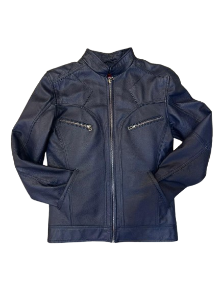 Men's Black J9 Distressed Leather Jacket