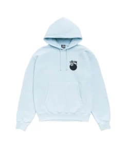 8 Ball Garment Dyed Blue Hoodie