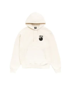 8 Ball Garment Dyed Cream Hoodie
