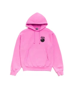 8 Ball Garment Dyed Pink Hoodie