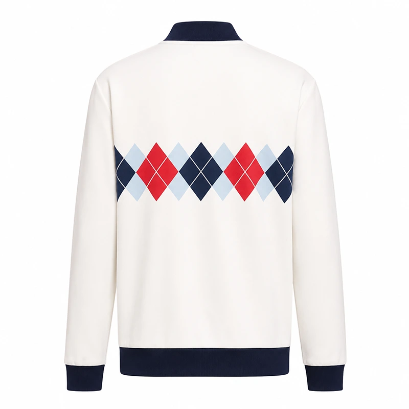 Adidas Argyle Printed 1/4-Zip Sweatshirt - Image 2
