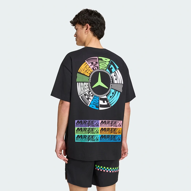 Adidas Mercedes - AMG Petronas Formula 1 Team Black Lights On Tee - Image 4