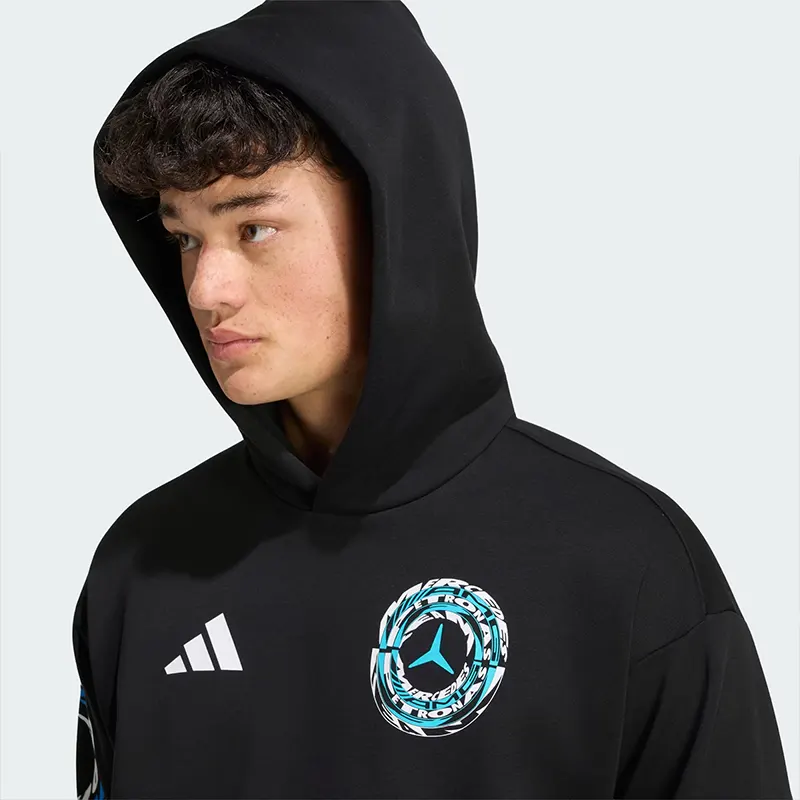 Adidas Mercedes-AMG Petronas Formula 1 Team Lights On Hoodie - Image 8
