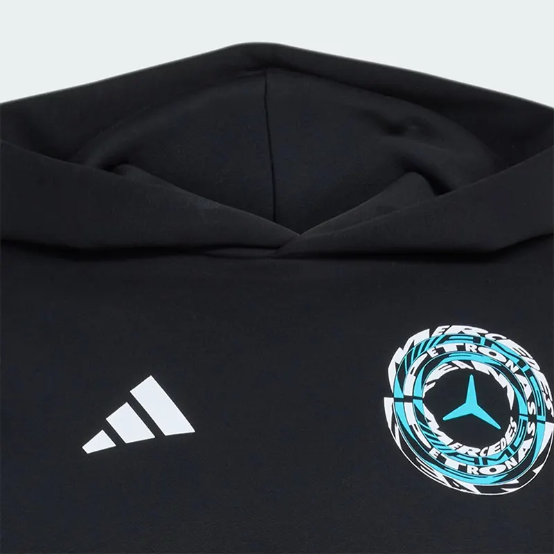 Adidas Mercedes-AMG Petronas Formula 1 Team Lights On Hoodie - Image 7