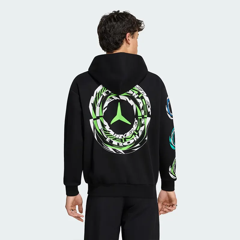 Adidas Mercedes-AMG Petronas Formula 1 Team Lights On Hoodie - Image 5