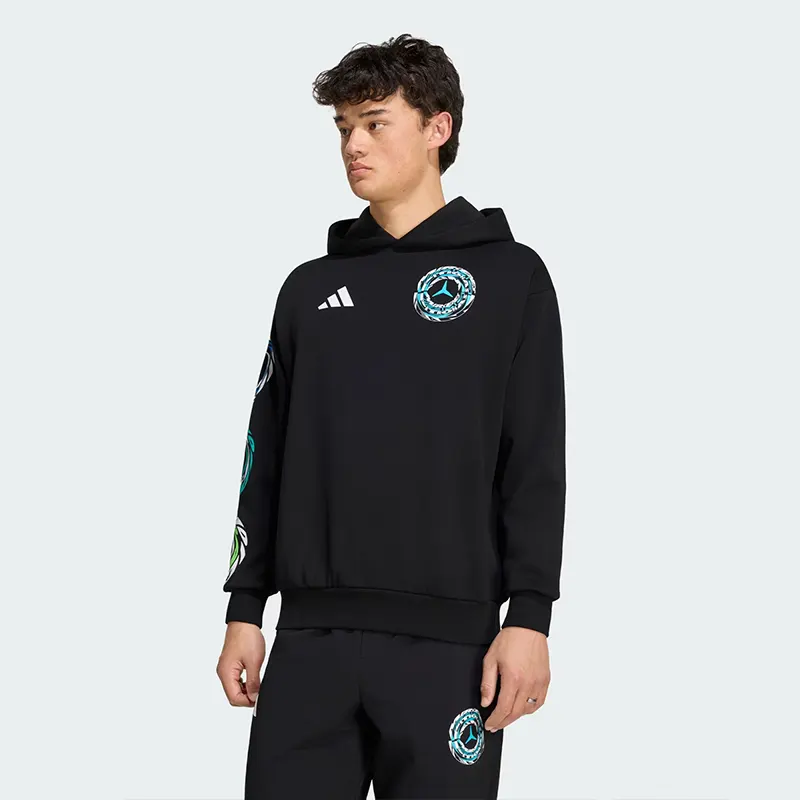 Adidas Mercedes-AMG Petronas Formula 1 Team Lights On Hoodie - Image 4