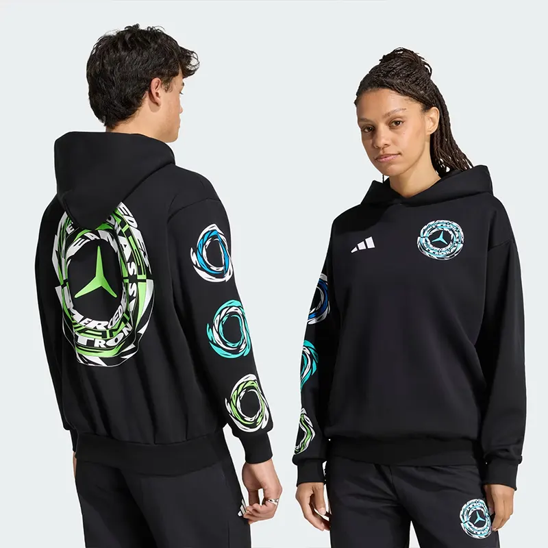 Adidas Mercedes-AMG Petronas Formula 1 Team Lights On Hoodie - Image 3