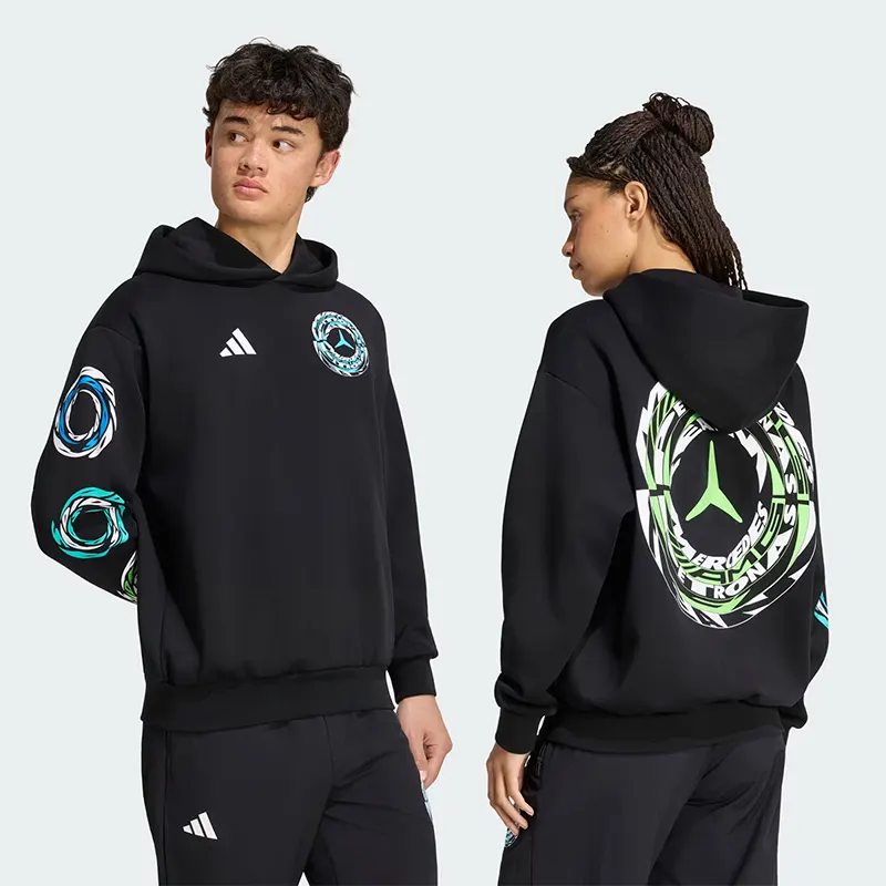 Adidas Mercedes-AMG Petronas Formula 1 Team Lights On Hoodie - Image 2