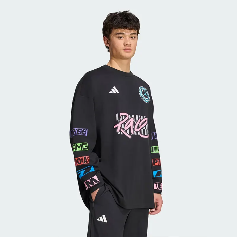 Adidas Mercedes - AMG Petronas Formula 1 Team Lights On Longsleeve Tee - Image 4