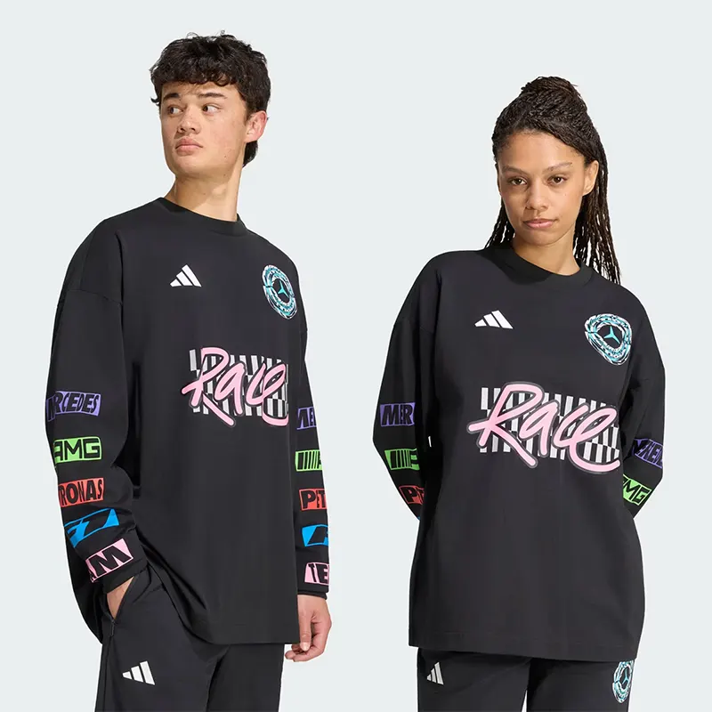 Adidas Mercedes - AMG Petronas Formula 1 Team Lights On Longsleeve Tee - Image 2