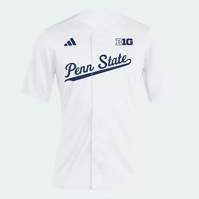 Adidas Penn State Nittany Lions White Full Button Jersey