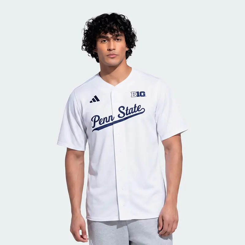 Adidas Penn State Nittany Lions White Full Button Jersey - Image 3