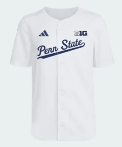 Adidas Penn State Nittany Lions Youth White Full Button Jersey