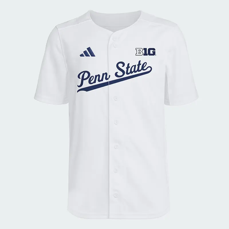 Adidas Penn State Nittany Lions Youth White Full Button Jersey
