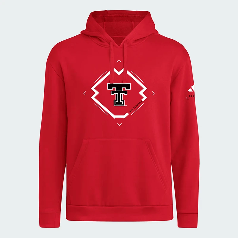Adidas Texas Tech Red Raiders Mens Fleece Hooded Sweat