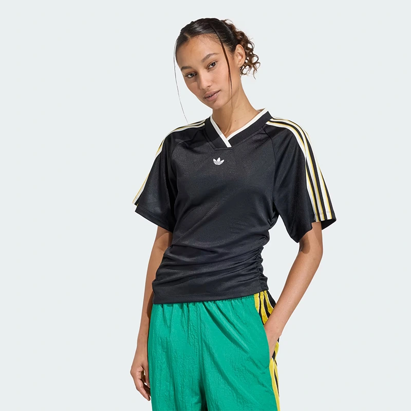 Adidas Womens Originals Rouched Football Jersey - Image 2