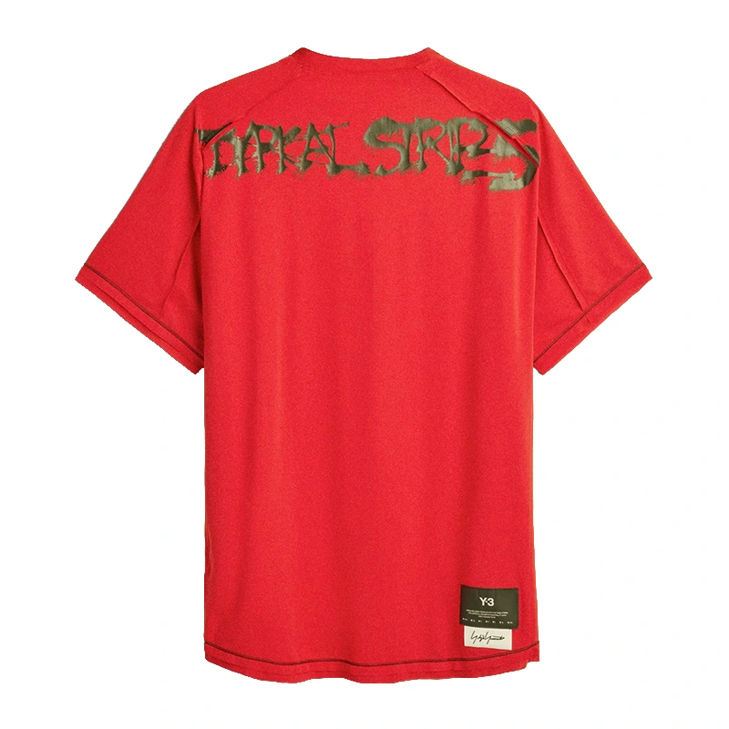 Adidas Y-3 Chito Graphic Running Red Short Sleeve Tee - Image 2
