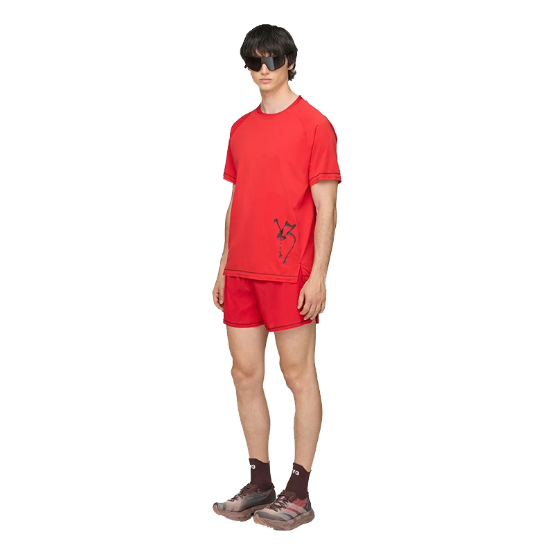 Adidas Y-3 Chito Graphic Running Red Short Sleeve Tee - Image 6