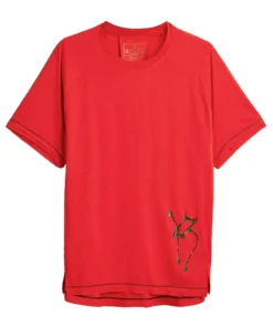 Adidas Y-3 Chito Graphic Running Red Short Sleeve Tee