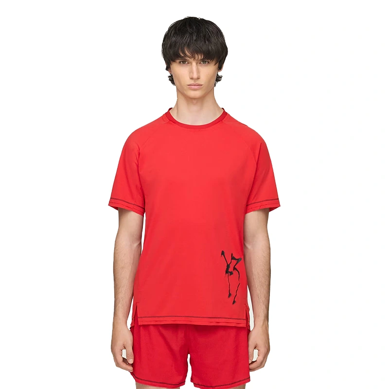 Adidas Y-3 Chito Graphic Running Red Short Sleeve Tee - Image 3