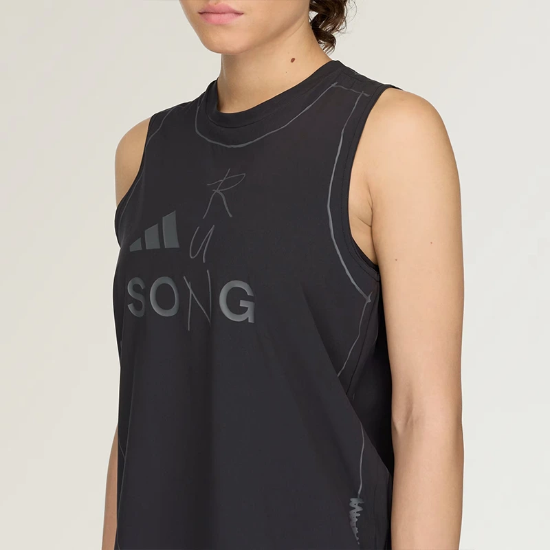Adidas x Song For The Mute adi365 Black Running Tank Top - Image 8
