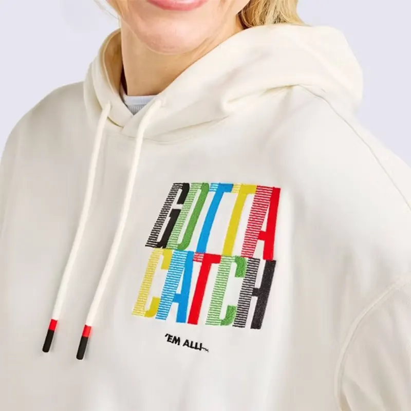 Adult Hooded Sweatshirt Cream - Image 3