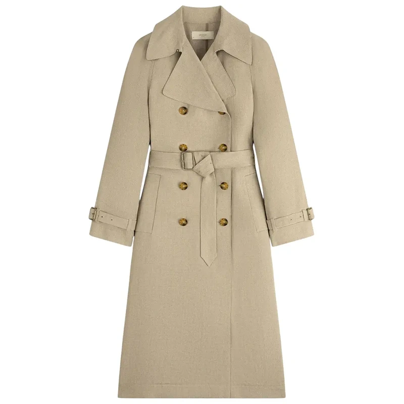 Aimé Leon Dore Linen Natural Trench Coat