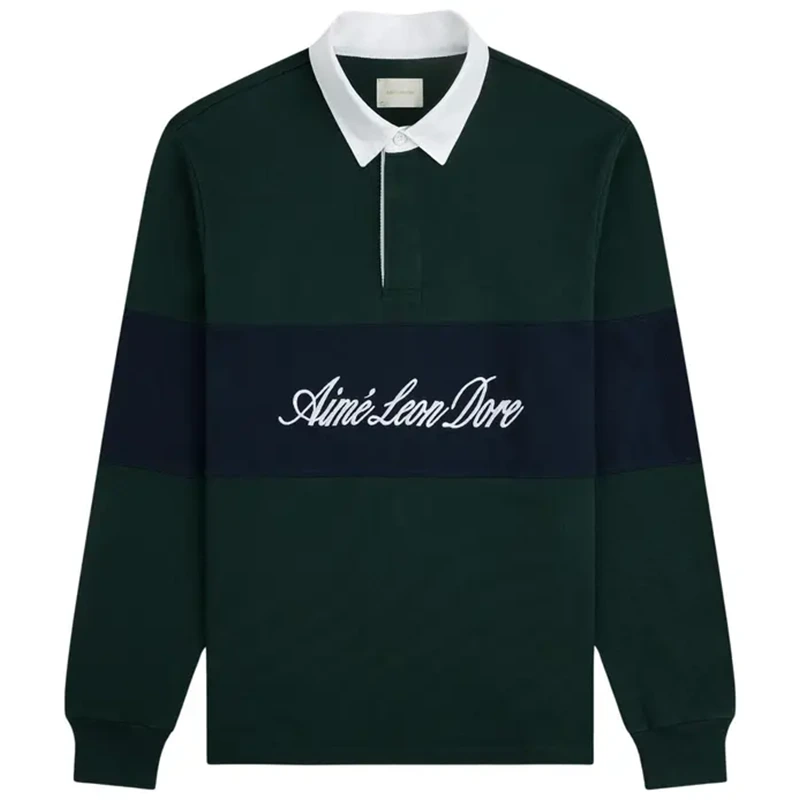 Aimé Leon Dore Script Paneled Pine Grove Rugby