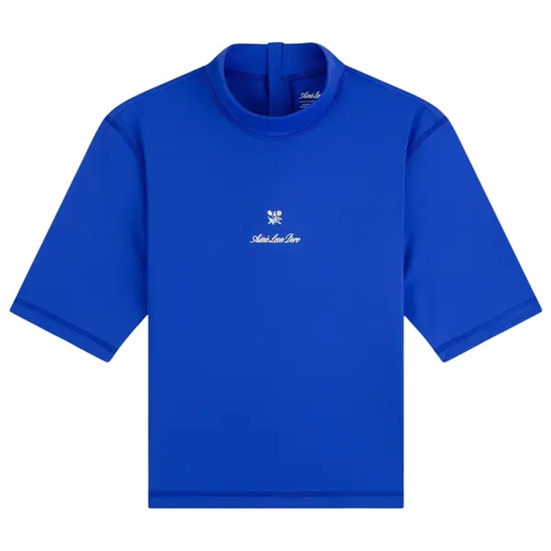 Aimé Leon Dore Short Sleeve Amparo Blue Crest Rash Guard