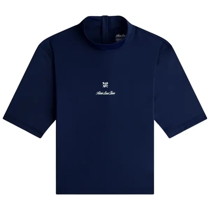 Aimé Leon Dore Short Sleeve Navy Blazer Crest Rash Guard