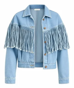 Ainsley Norris Denim Fringe Jacket
