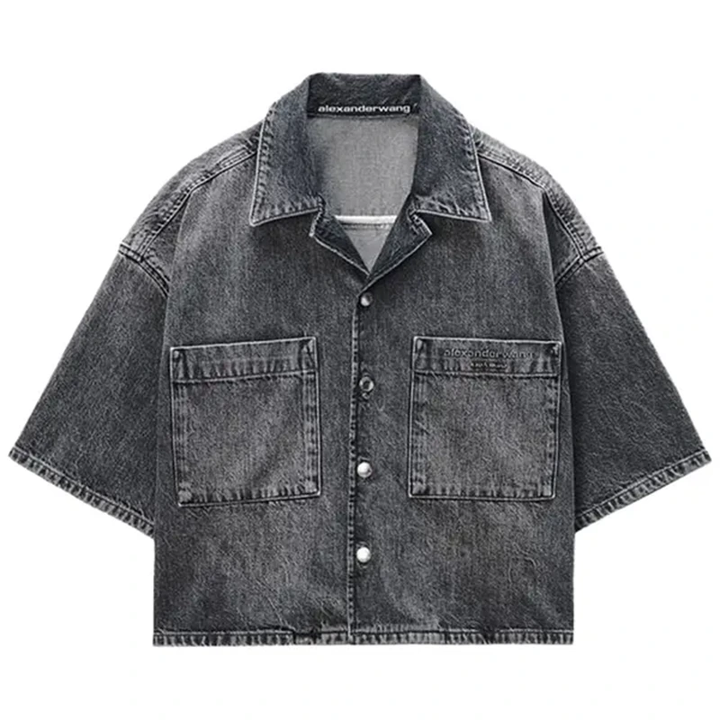 Alexander Wang Cropped Short-Sleeve Shirt
