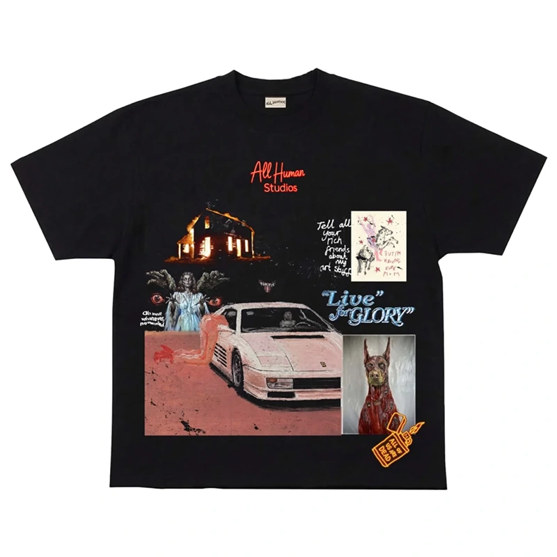 All Human White Ferrari T-shirt