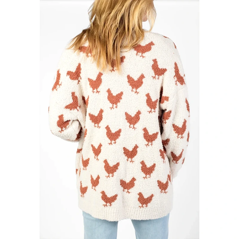 American Farm Company Women's Chicken Luxe Cardigan - Image 10