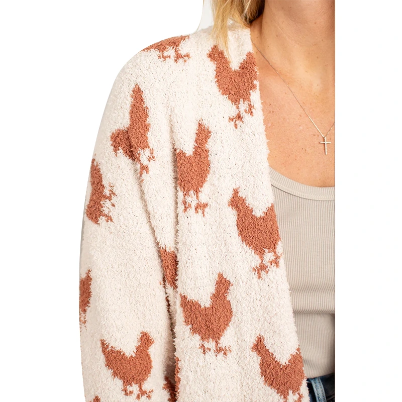 American Farm Company Women's Chicken Luxe Cardigan - Image 9