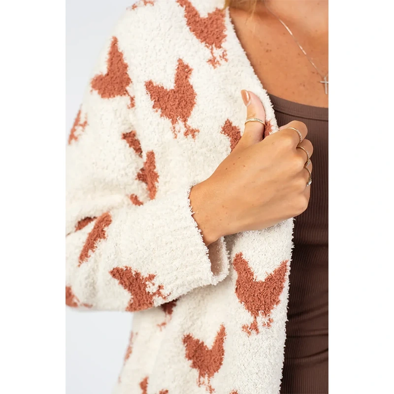 American Farm Company Women's Chicken Luxe Cardigan - Image 7