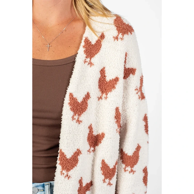 American Farm Company Women's Chicken Luxe Cardigan - Image 4