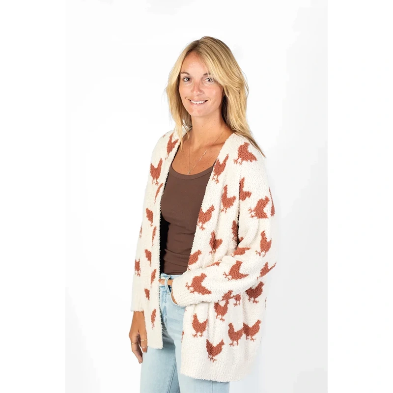 American Farm Company Women's Chicken Luxe Cardigan - Image 3